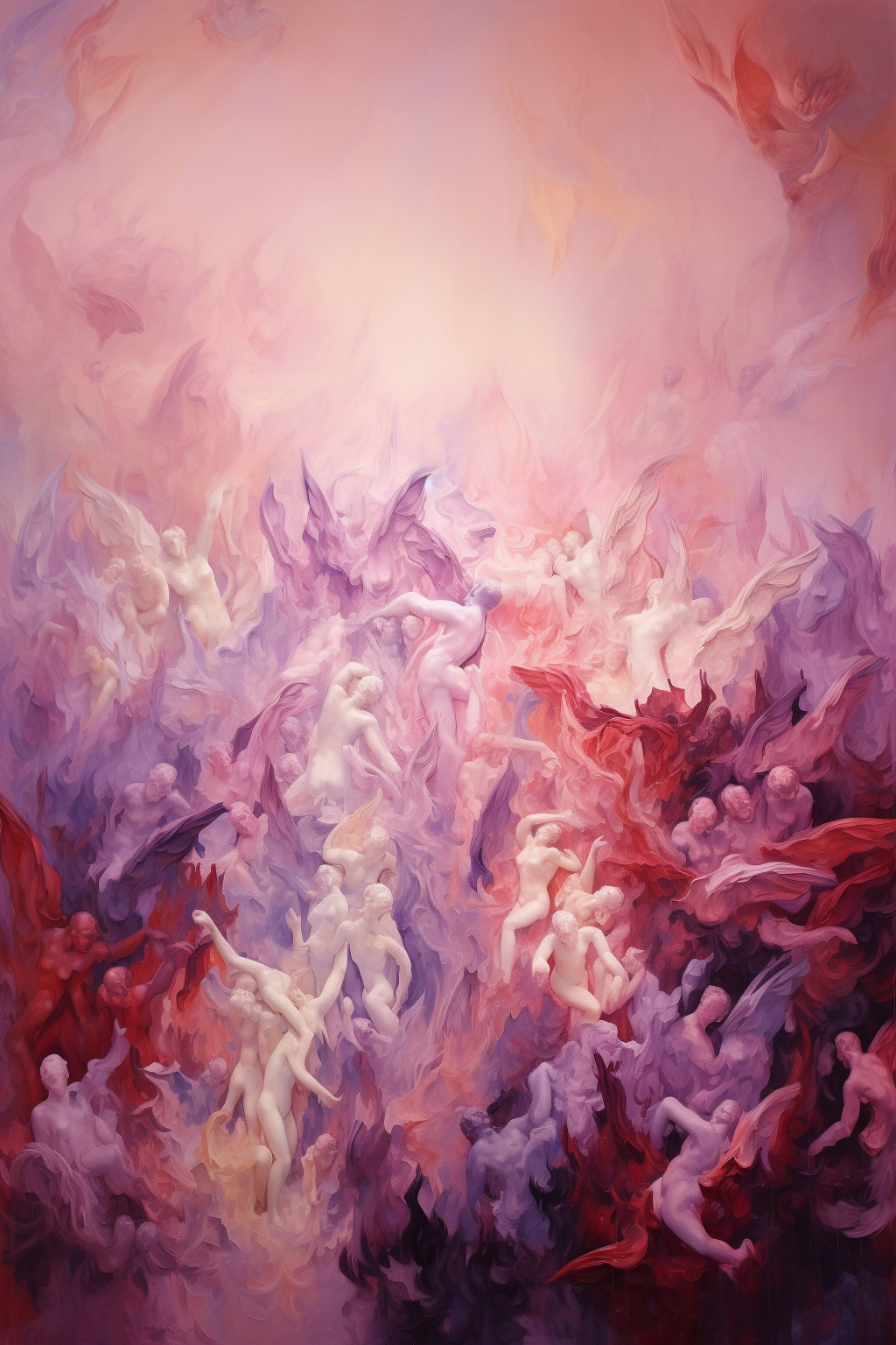 Ethereal Blush: Abstract Angels